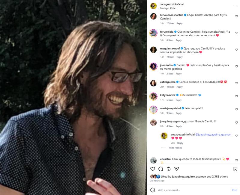 Coca Guazzini saluda a su hijo Camilo por su cumpleaños | Instagram