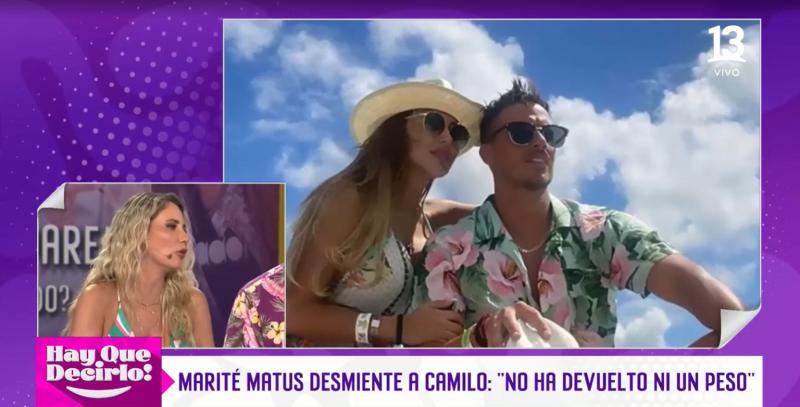 Gissella Gallardo hablando de Marité Matus y Camilo Huerta