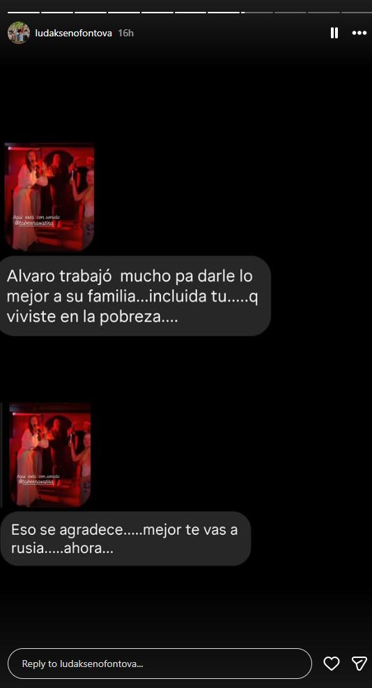 Ludmila Ksenofontova muestra mensajes que ha recibido en sus redes sociales | Instagram