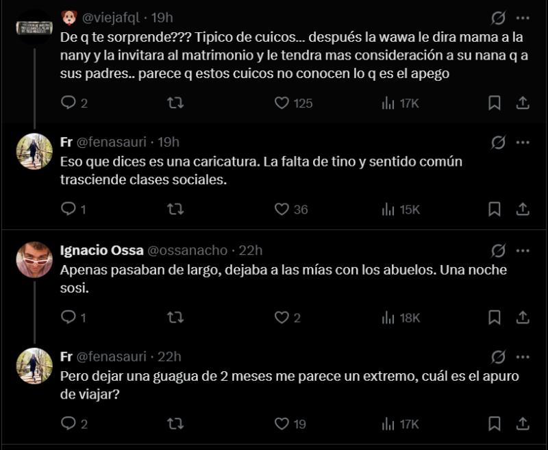 Cuico Roto criticado por dejar en Chile a su bebé de 2 meses - X