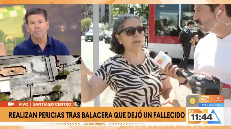 Vecina de Plaza Santa Ana entrega duro testimonio sobre balacera.