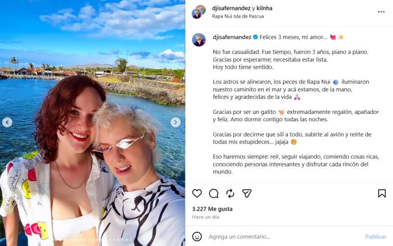 DJ Isa Fernández presentó a su pareja en redes sociales - Instagram