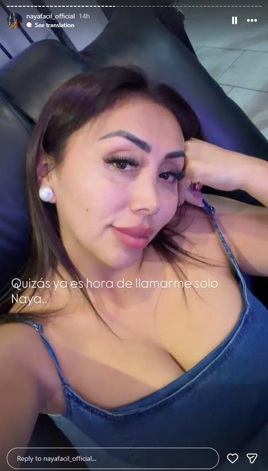 Naya Fácil y su enigmático mensaje en redes sociales | Instagram