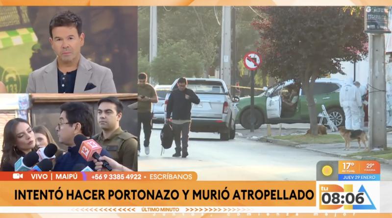 Portonazo en Maipú termina con delincuente muerto.