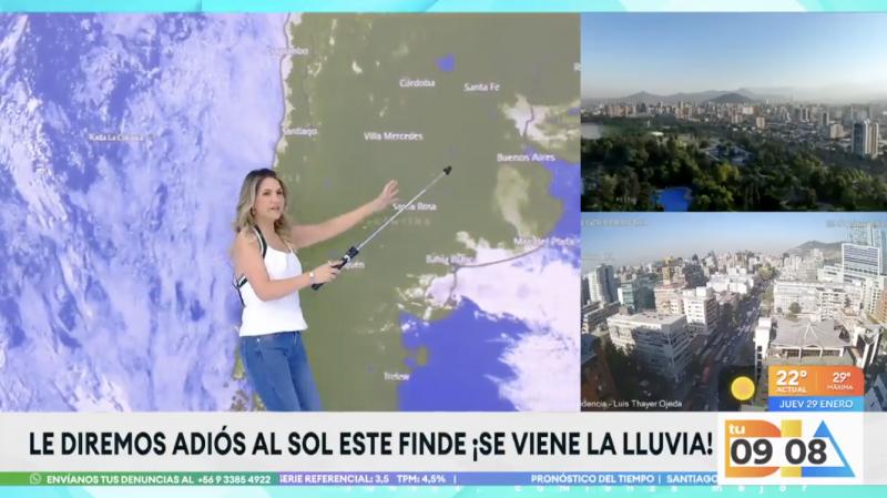 Michelle Adam anuncia lluvias para la capital.