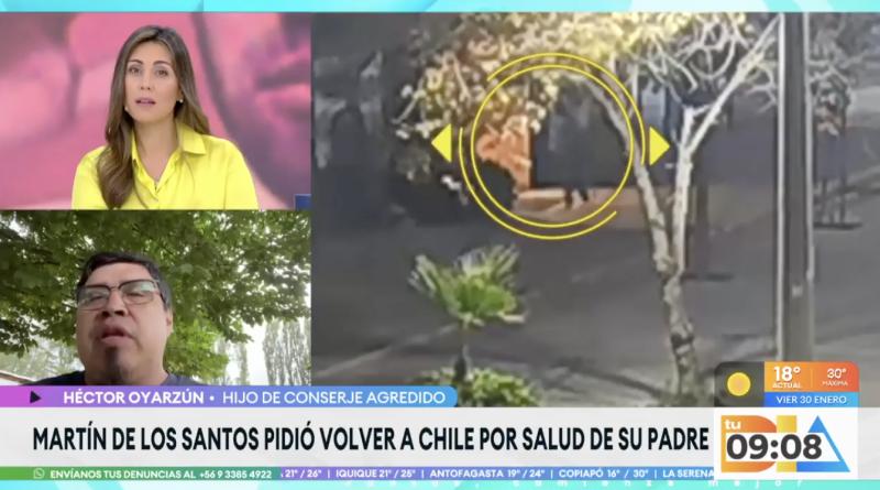 Hijo de conserje agredido por Martín de Los Santos cuenta origen del problema.