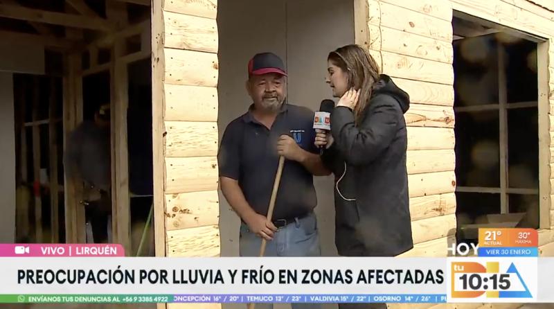 Pailita realiza gran gesto con familias de zonas de incendios forestales.