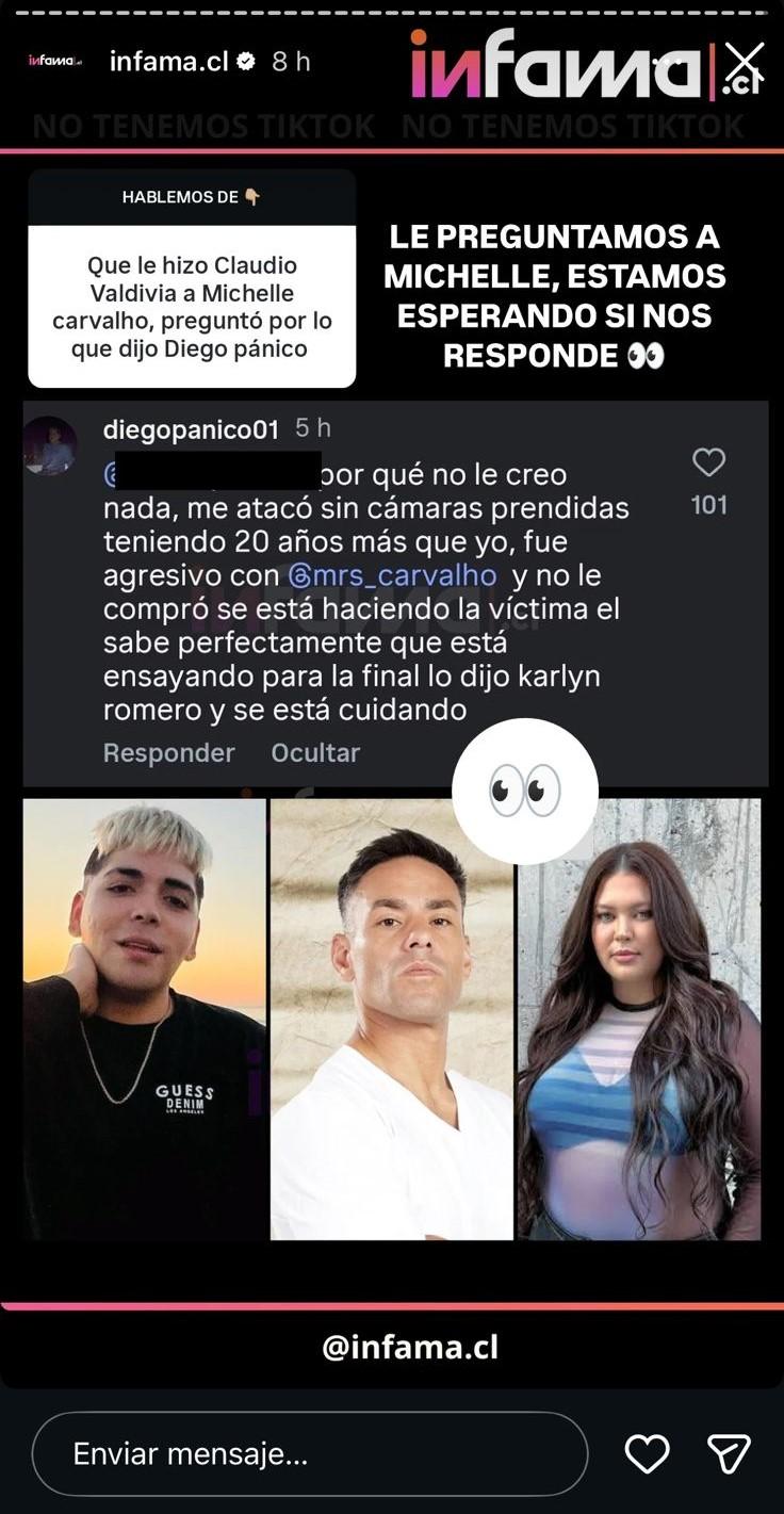 Diego Pánico, Michelle Carvalho y Claudio Valdivia - Infama