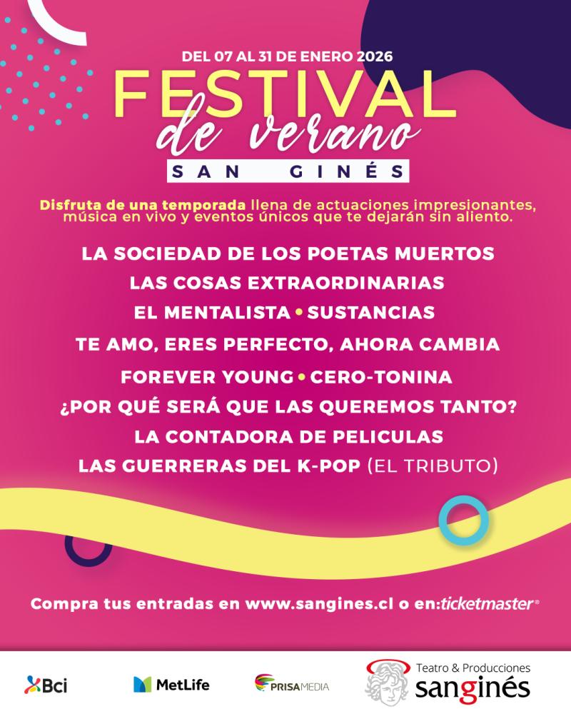 Afiche de Festival de Verano San Ginés.