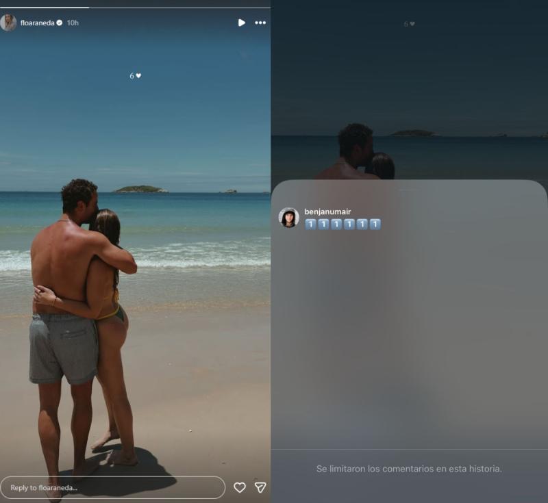 Flo Araneda y su pareja Benjamín Numair | Instagram