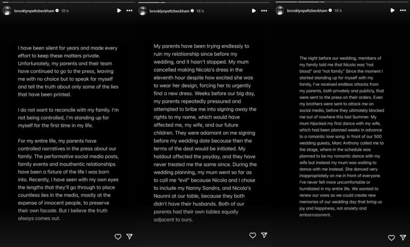 Historias Brooklyn Beckham | Instagram