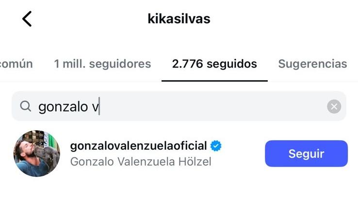 Kika Silva sigue en Instagram a Gonzalo Valenzuela | Instagram