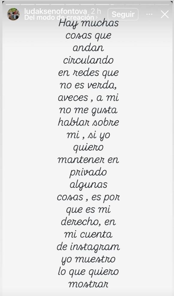 Comentarios de Ludmila Ksenofontova eliminado de sus redes sociales | Instagram