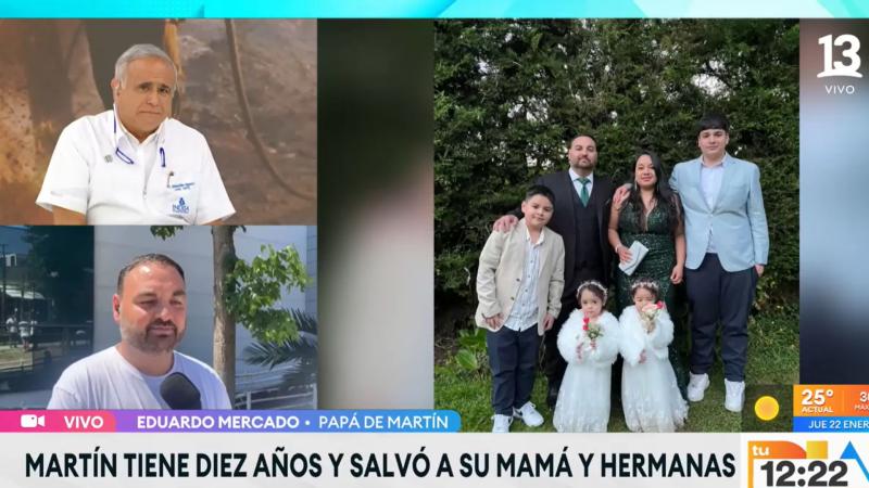 Doctor Ugarte emocionado por la historia del niño héroe de Lirquén