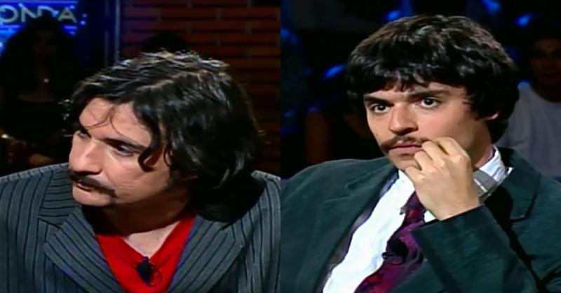 Los integrantes de Los Tres en el programa Noche de Ronda, 1996