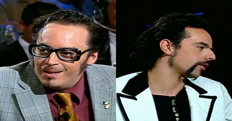 Los integrantes de Los Tres en el programa Noche de Ronda, 1996
