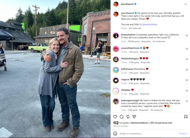 Pedro Pascal junto a Catherine O'Hara | Instagram