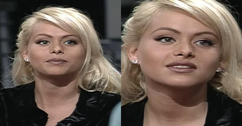 Paulina Rubio en el estudio de Viva el Lunes, 1995