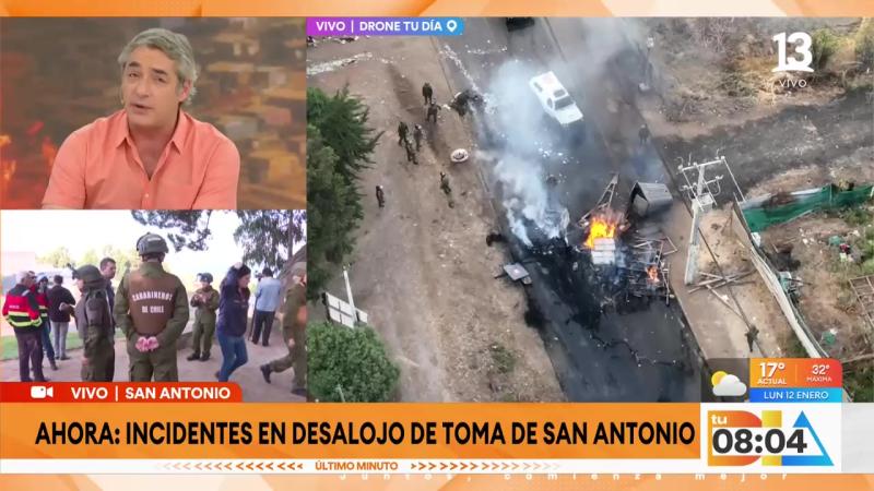 Incidentes en desalojo de toma en San Antonio | Tu Día