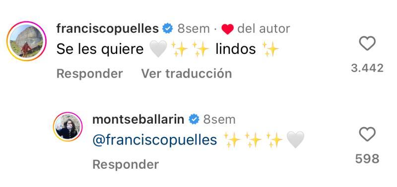 Comentario de Francisco Puelles en fotografía de Montserrat Ballarin | Instagram