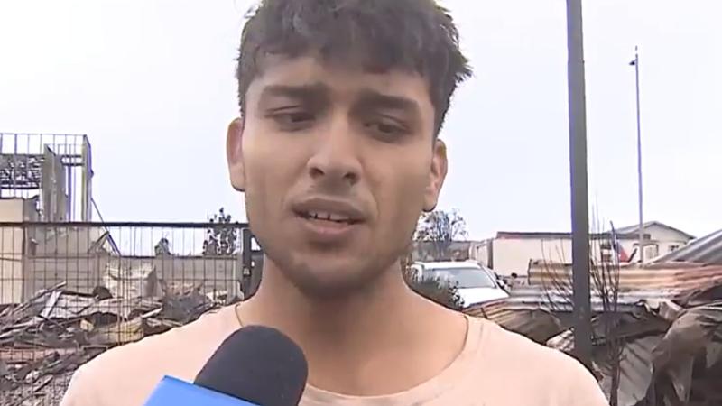 Hijo salvó a su madre en medio de incendio en Tomé