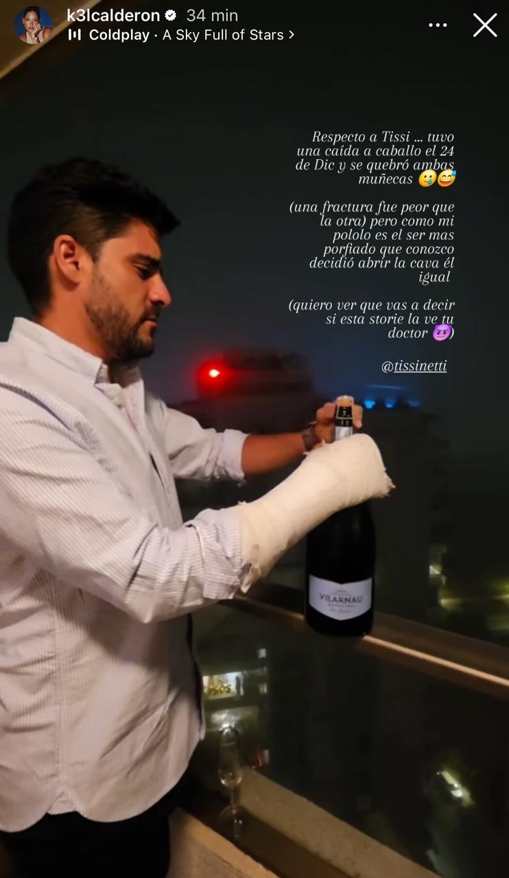 Kel Calderón historia sobre Renzo Tissinetti | Instagram