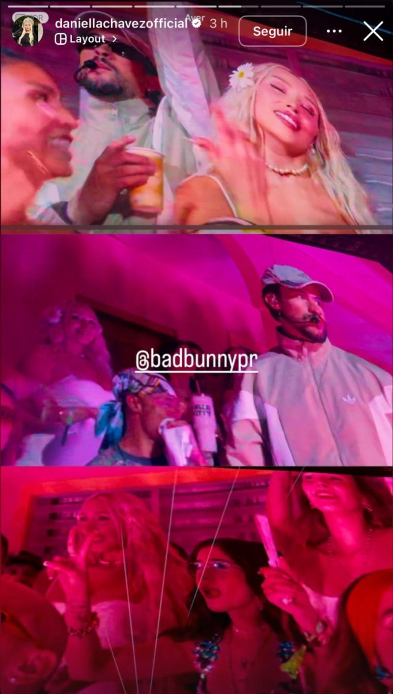 Historia de Daniella Chavéz en concierto de Bad Bunny | Instagram