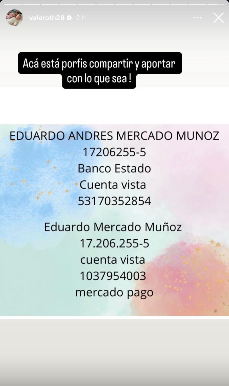 Vale Roth compartió datos de la familia que apadrinó - Instagram