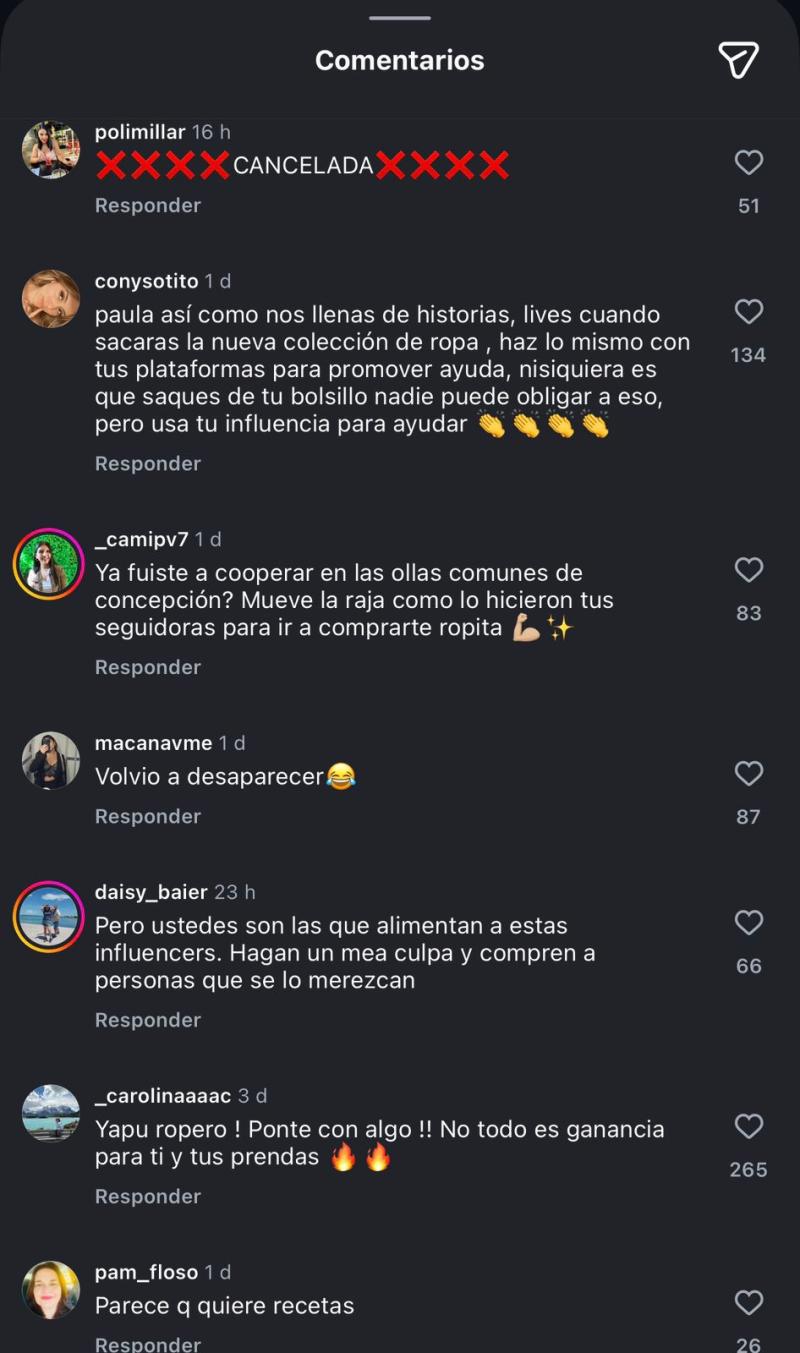 Ropero Paula se llenó de críticas por poca ayuda a damnificados de incendio - Instagram