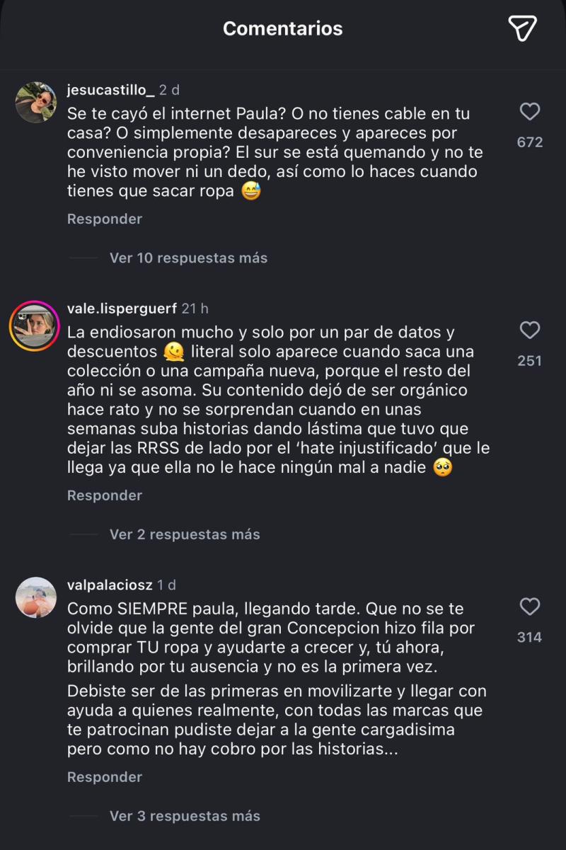 Ropero Paula se llenó de críticas por poca ayuda a damnificados de incendio - Instagram