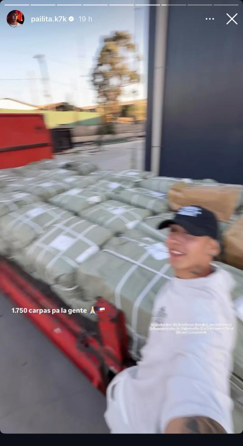 Cadena de donaciones lograda por Pailita - Instagram