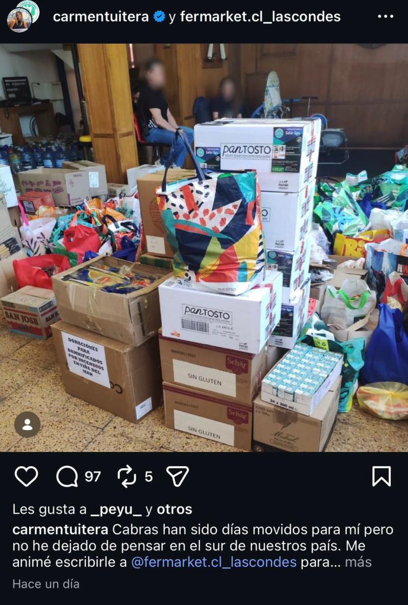 La publicación que compartió Carmen Tuitera y tuvo que borrar - Instagram