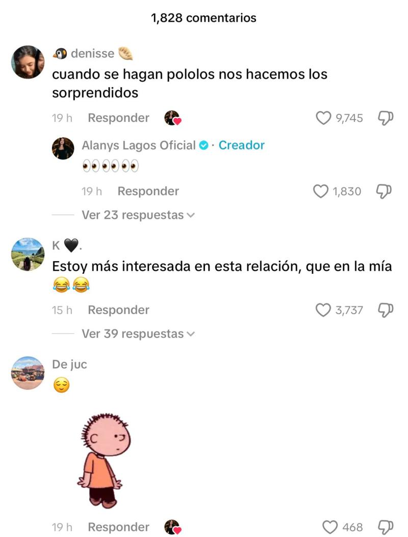 Reacciones que generó el video de Alanys Lagos junto a Ignacio Ormazabal - Tiktok