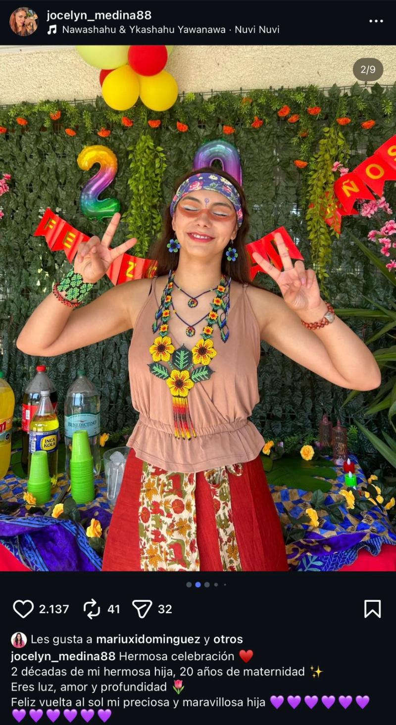 Hija de Jocelyn Medina cumplió 20 años - Instagram