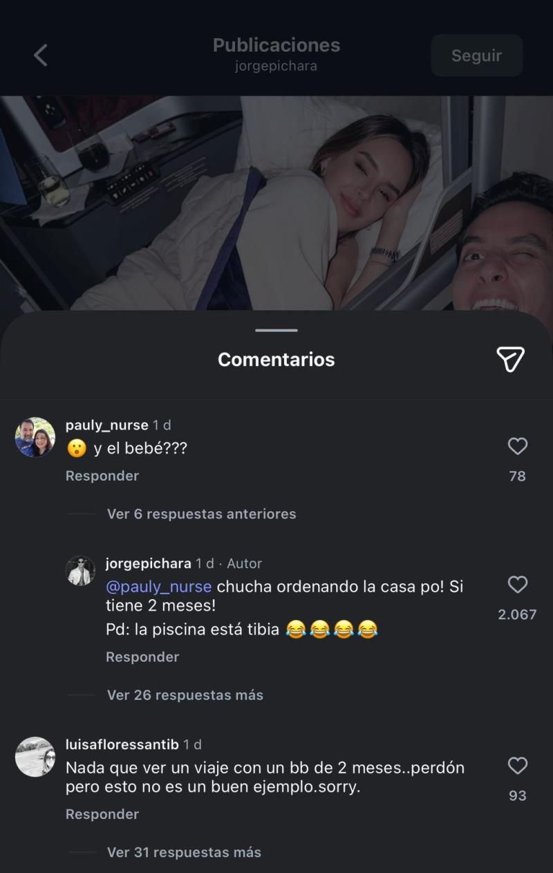 Comentarios que recibió Cuico Roto y su esposa por dejar a su hijo de dos meses en Chile - Instagram