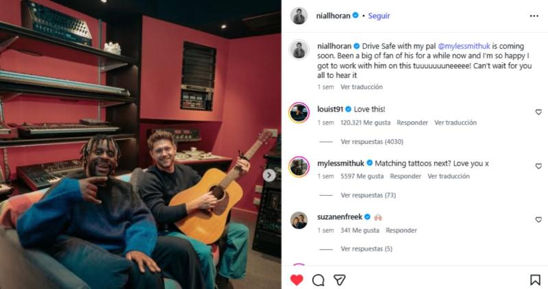 Niall Horan, exintegrante de One Direction - Instagram