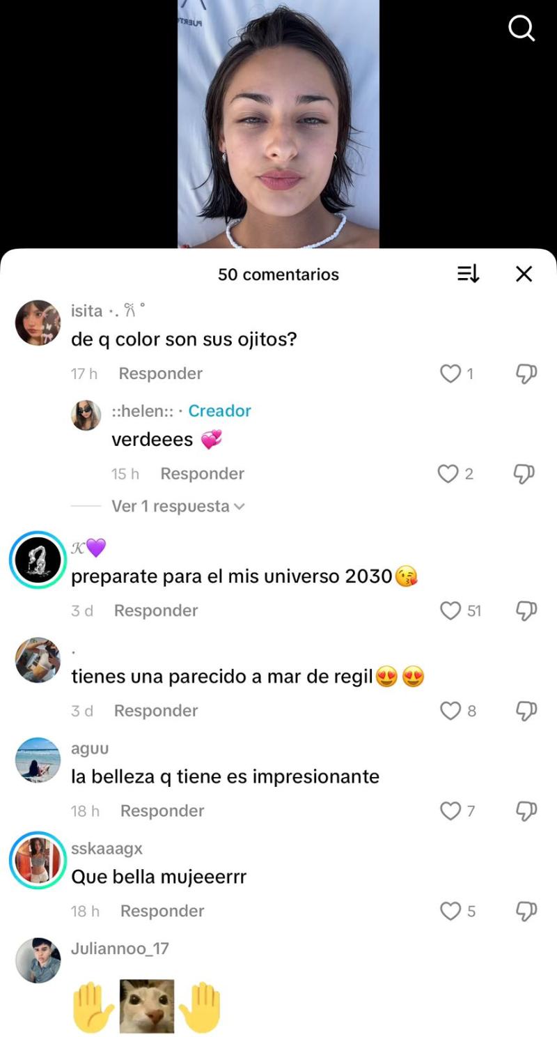 Comentarios que recibió Helen Mrugalski - Créditos: Titkok