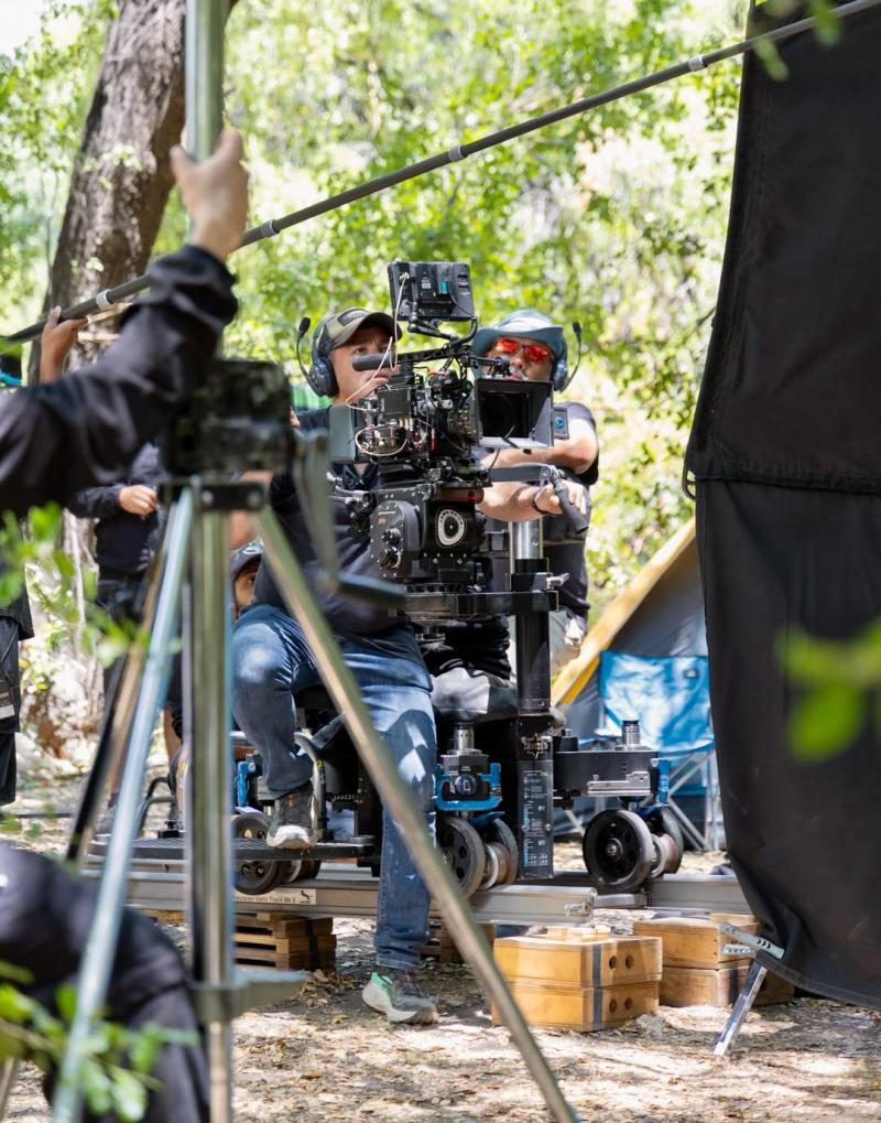 rodaje de Papi Ricky | Fuente: Instagram de Belén Soto