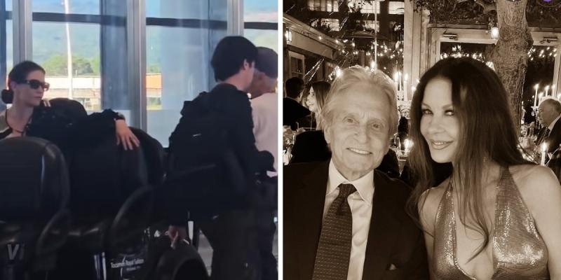 Michael Douglas y Catherine Zeta-Jones están en Chile. Créditos: Instagram y TikTok