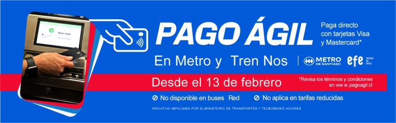 Nuevo pago para Metro de Santiago y Tren EFE - Créditos: Metro