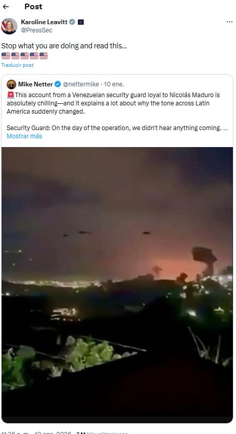 Publicación en X Karoline Leavitt