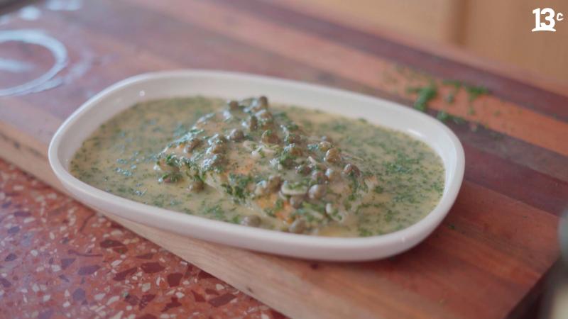 Aprende a preparar reineta con salsa a base de caldo de pescado: una receta de "El Ingrediente Pacífico". Créditos: 13C