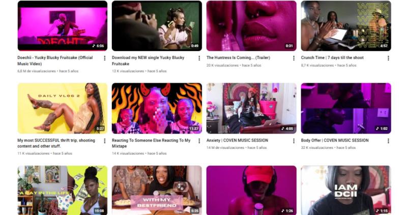 Blogs de la rapera en YouTube, antes de su fama