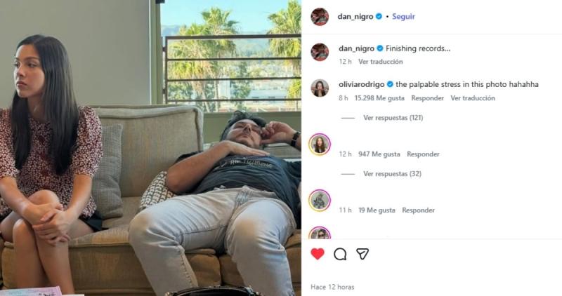 Dan Nigro y Olivia Rodrigo Instagram comentarios