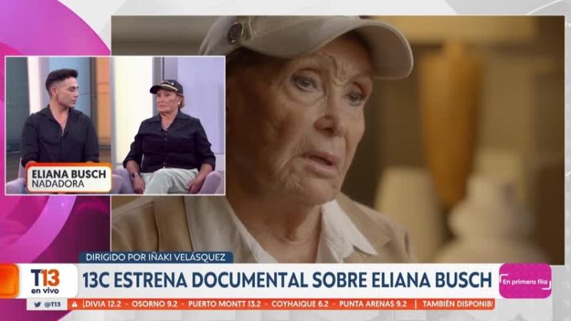 Iñaki Velásquez y Eliana Busch en T13 en vivo. Créditos: T13