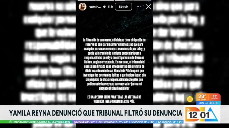 Yamila Reyna denunció que tribunal filtró su denuncia | Tu Día