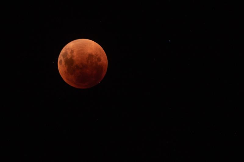 Eclipse lunar total más conocido como Luna de sangre visto desde Chile en 2025. Créditos: AGENCIA UNO