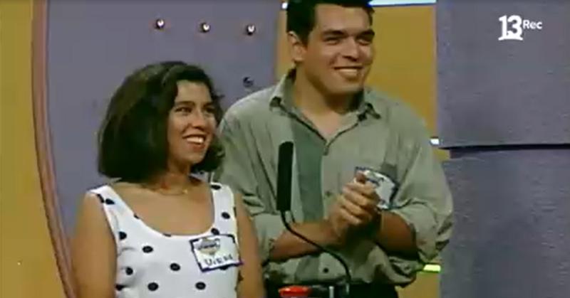 Alejandro Chávez y su hermana concursando en el programa El tiempo es oro, 1994