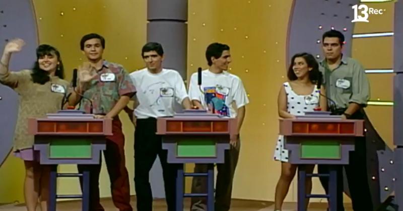Alejandro Chávez y su hermana concursando en el programa El tiempo es oro, 1994