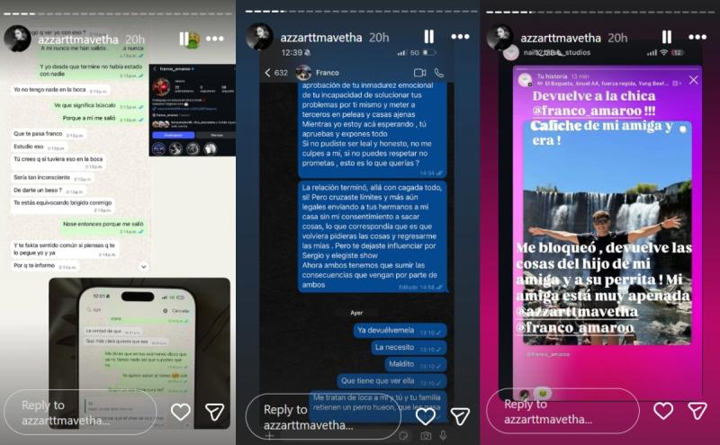 Azzaratt Maveth en picada contra su expareja | Instagram